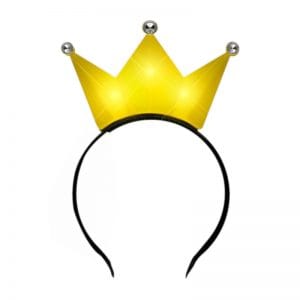 3 Jeweled Yellow Princess Crown Headbands 3 Jeweled Yellow Princess Crown Headbands