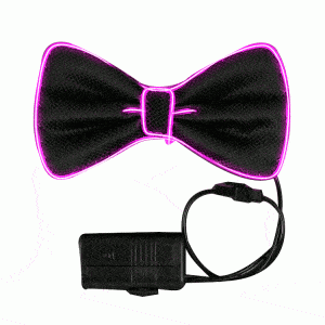 EL Wire Pink Bow Tie Night Parties EL Wire Pink Bow Tie Night Parties