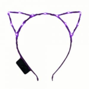 Purple LED Kitty Cat Ear Headband Purple LED Kitty Cat Ear Headband