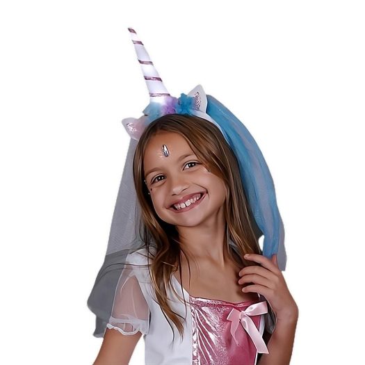 Light Up Princess Unicorn Ears with Veil Headband All Products
