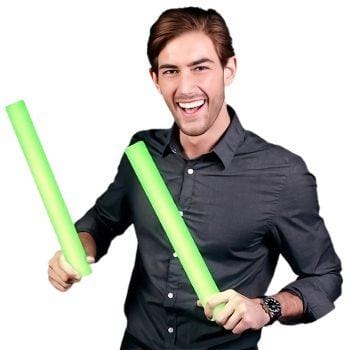 Premium LED Foam Cheer Sticks Green for Mardi Gras All Products Premium LED Foam Cheer Sticks Green for Mardi Gras All Products