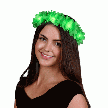 Light Up Flashing Green Flower Crown Stretchy Headband All Products Light Up Flashing Green Flower Crown Stretchy Headband All Products