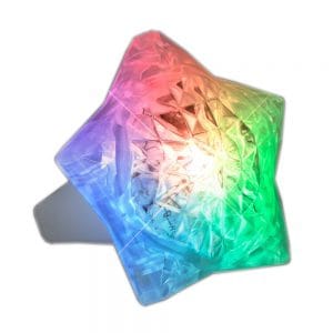 Aurora Huge Crystal Star Prism Gem Rings RGB Aurora Huge Crystal Star Prism Gem Rings RGB