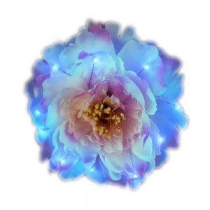 Red on Blue on Green LED Flower Hair Clip Red on Blue on Green LED Flower Hair Clip