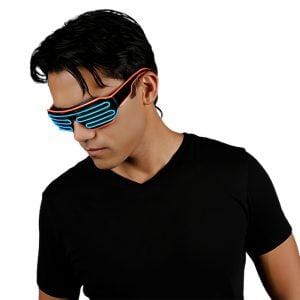 Ultra Electro Luminescent Sunglasses Blue and Red Ultra Electro Luminescent Sunglasses Blue and Red