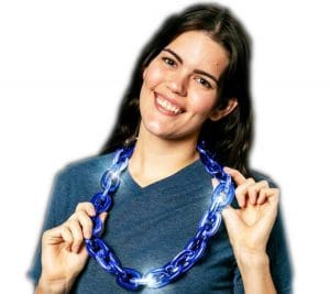 Light Up Blue Chain Necklace Light Up Blue Chain Necklace