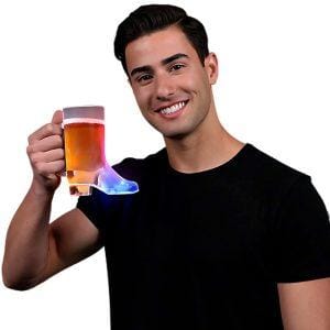 Flashing Beer Boot Drinking Mug Multicolor 4th of July Flashing Beer Boot Drinking Mug Multicolor 4th of July