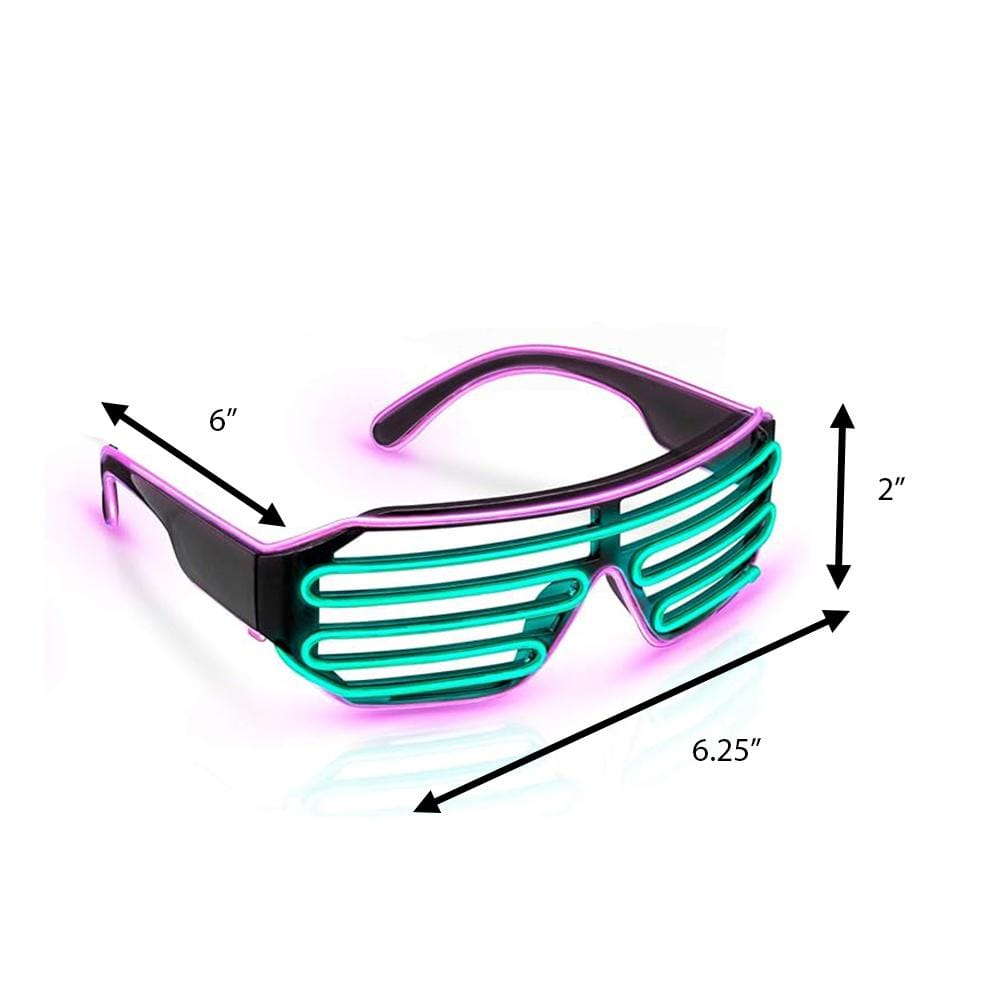 Ultra Electro Luminescent Sunglasses Pink and Green for Mardi Gras All Products Ultra Electro Luminescent Sunglasses Pink and Green for Mardi Gras All Products 3