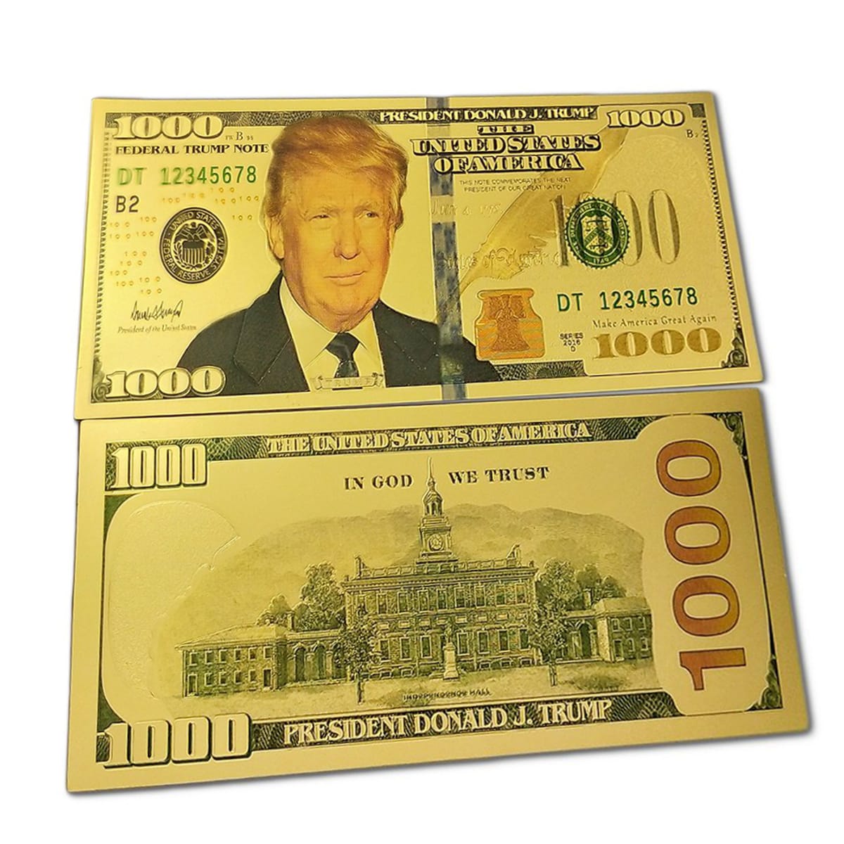 1000 USD Commemorative President Donald Trump Collectible Gold Plated Fake Bank Note 24K Gold and Silver Plated Replica Bills 1000 USD Commemorative President Donald Trump Collectible Gold Plated Fake Bank Note 24K Gold and Silver Plated Replica Bills