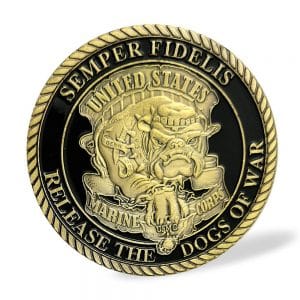 Semper Fidelis Release the Dogs of War United States Marine Corps Commemorative Coin Semper Fidelis Release the Dogs of War United States Marine Corps Commemorative Coin