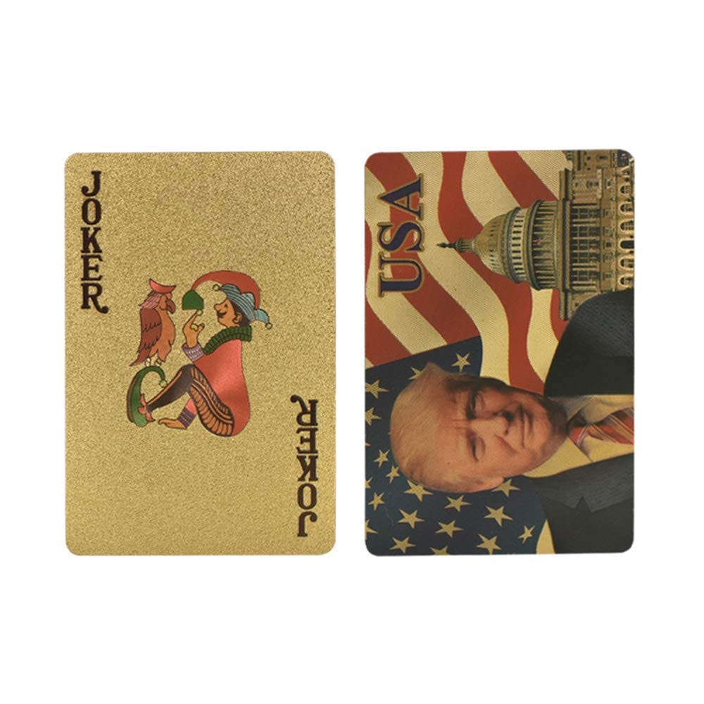 24 Karat Donald Trump Gold Plated Waterproof Playing Cards 24K Gold and Silver Plated Replica Bills 24 Karat Donald Trump Gold Plated Waterproof Playing Cards 24K Gold and Silver Plated Replica Bills 4