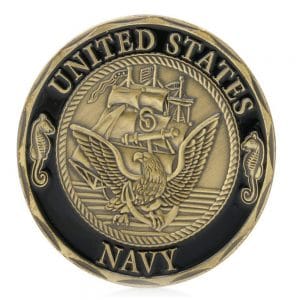 US Navy Crossing The Line Shellback Bronze Challenge Coin US Navy Crossing The Line Shellback Bronze Challenge Coin