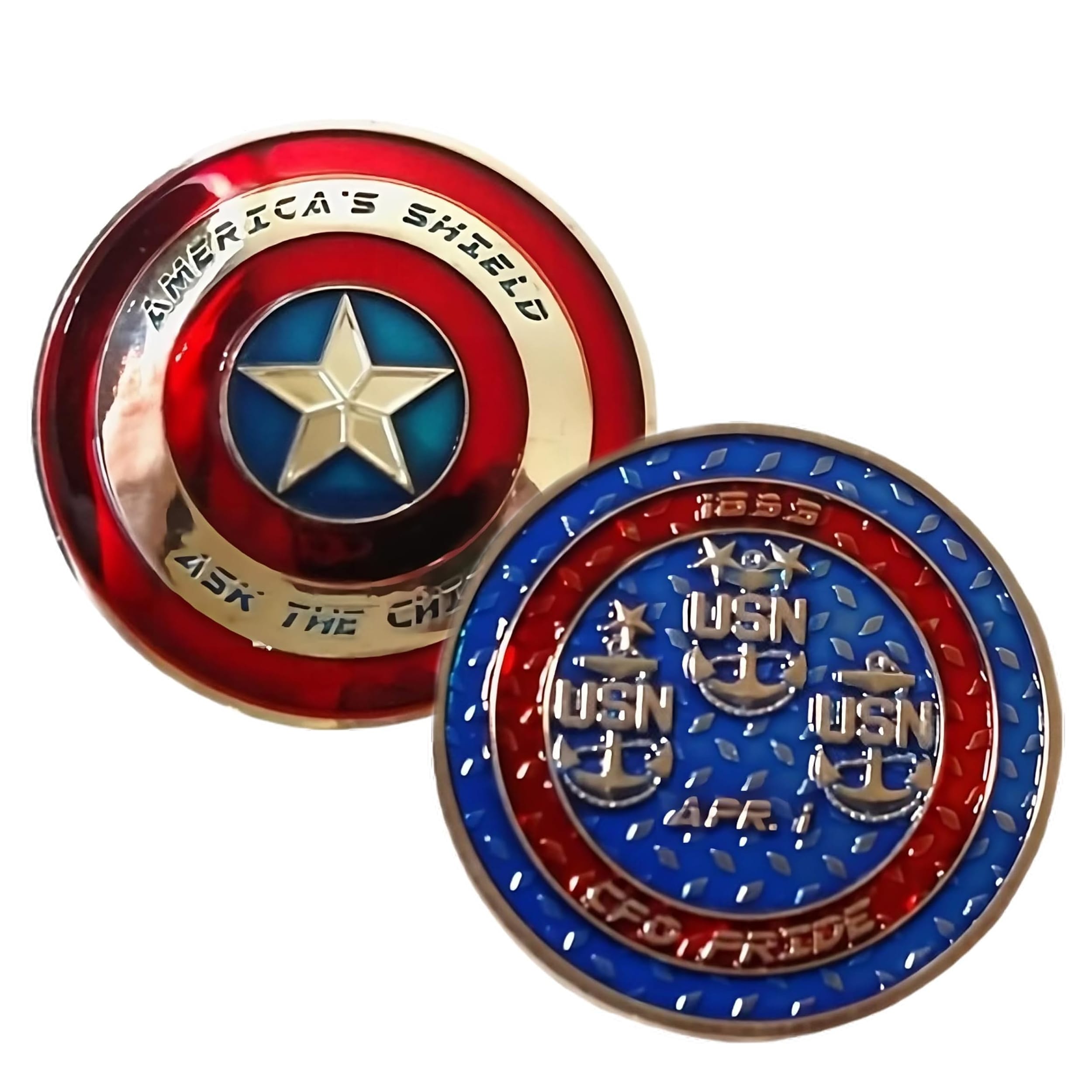 America’s Shield Ask the Chief USN Navy CFO PRIDE Red Blue Silver Coin All Products America’s Shield Ask the Chief USN Navy CFO PRIDE Red Blue Silver Coin All Products 3