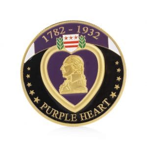 Purple Heart Military Merit Division Challenge Coin Purple Heart Military Merit Division Challenge Coin