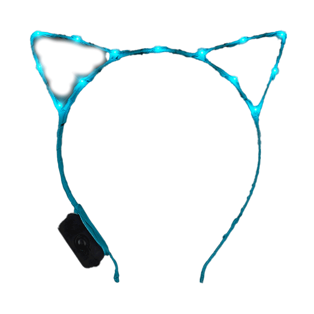 Aqua LED Kitty Cat Ear Headband All Products Aqua LED Kitty Cat Ear Headband All Products 2