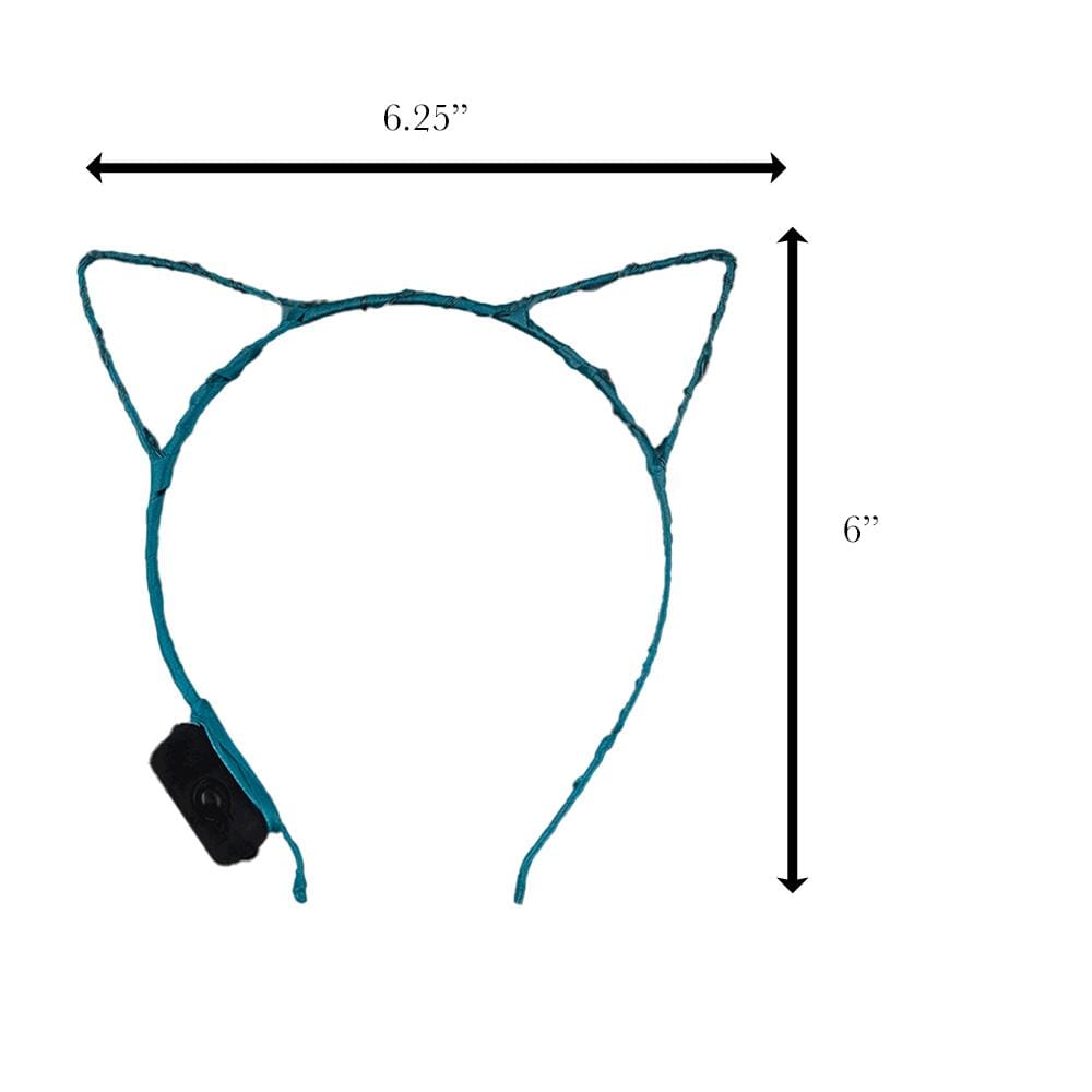 Aqua LED Kitty Cat Ear Headband All Products Aqua LED Kitty Cat Ear Headband All Products 4
