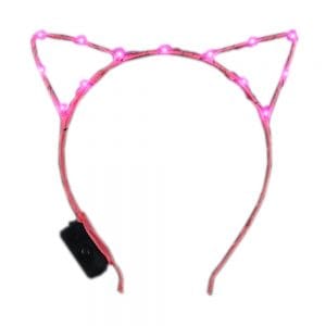 Pink LED Kitty Cat Ear Headband Pink LED Kitty Cat Ear Headband