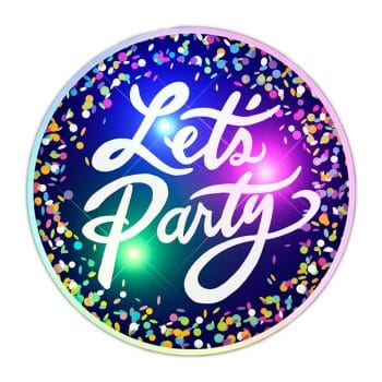 Light Up Lets Party Flashing Blinky Light Badge Pin All Body Lights and Blinkees Light Up Lets Party Flashing Blinky Light Badge Pin All Body Lights and Blinkees
