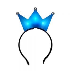 3 Jeweled Blue Princess Crown Headbands 3 Jeweled Blue Princess Crown Headbands