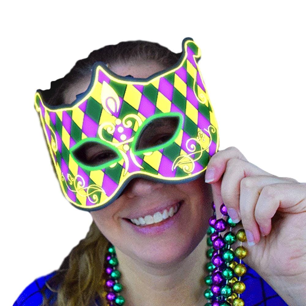 EL Electroluminescent Mardi Gras Mask Sound Activated All Products EL Electroluminescent Mardi Gras Mask Sound Activated All Products 3