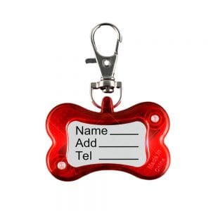 Red Flashing Dog Bone Body Name Tag Safety Light All Body Lights and Blinkees Red Flashing Dog Bone Body Name Tag Safety Light All Body Lights and Blinkees