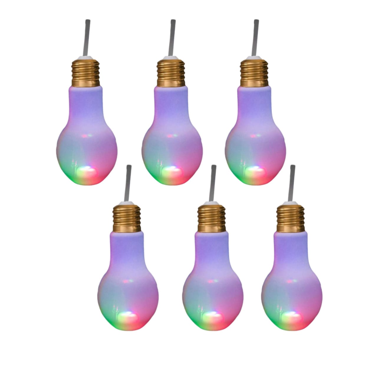 Pack of 12 Multicolor Translucent LED 16 Ounce Bulb Cup with Lid and Straw All Products Pack of 12 Multicolor Translucent LED 16 Ounce Bulb Cup with Lid and Straw All Products