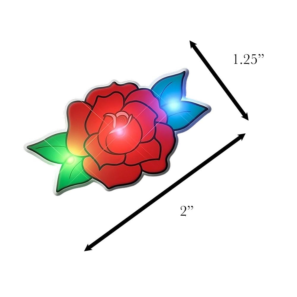 Red Rose Flashing Body Light Lapel Pins All Body Lights and Blinkees Red Rose Flashing Body Light Lapel Pins All Body Lights and Blinkees 4