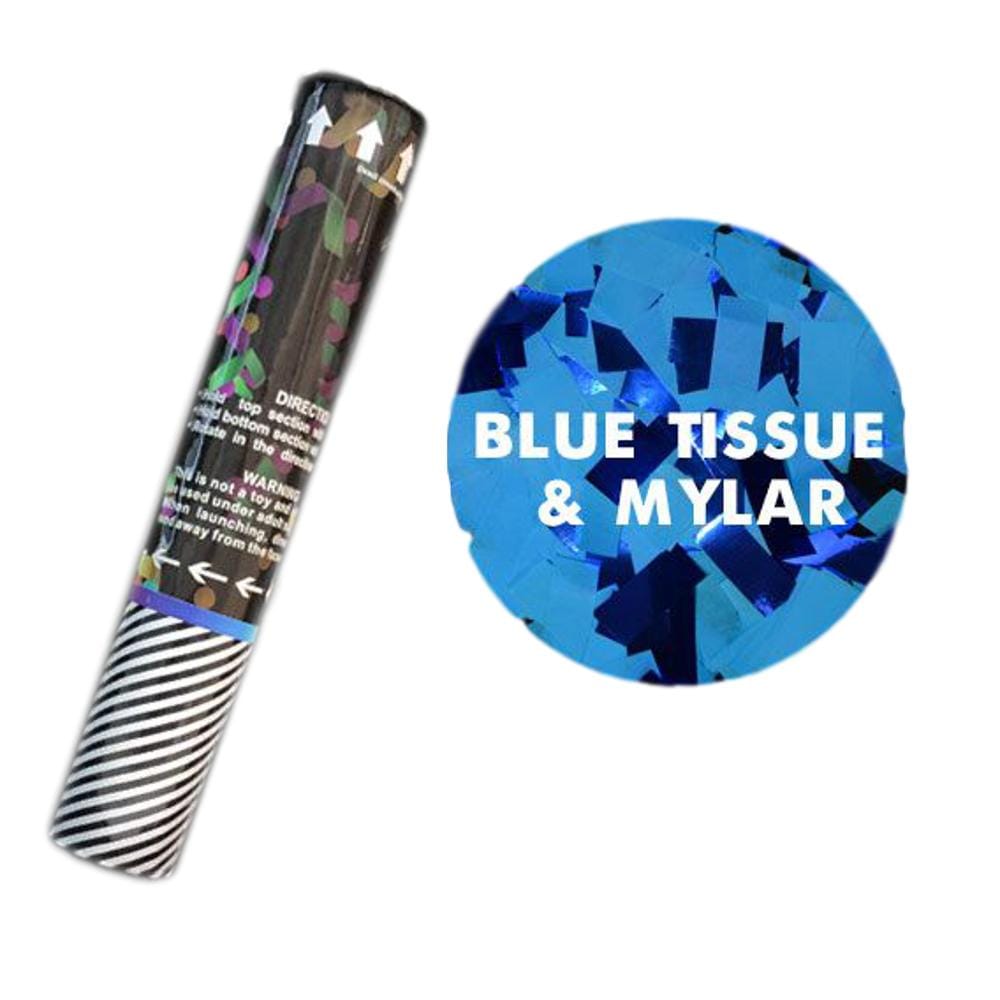12 Inches Blue Tissue and Mylar Gender Reveal Confetti Cannon All Products 12 Inches Blue Tissue and Mylar Gender Reveal Confetti Cannon All Products