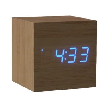 Flashing Blue LED Wooden Cube Digital Alarm Clock with USB All Products Flashing Blue LED Wooden Cube Digital Alarm Clock with USB All Products