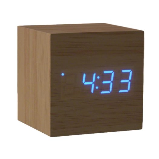 Flashing Blue LED Wooden Cube Digital Alarm Clock with USB All Products Flashing Blue LED Wooden Cube Digital Alarm Clock with USB All Products