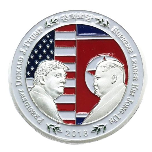 Donald Trump Shake Hands with Kim Jong-un Commemorative Silver Plated Coin All Products Donald Trump Shake Hands with Kim Jong-un Commemorative Silver Plated Coin All Products
