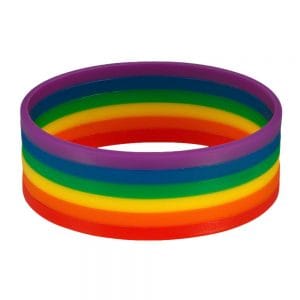 Non Light Up Rainbow Silicon Rubber Bracelet Non Light Up Rainbow Silicon Rubber Bracelet
