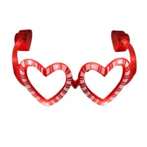 Light Up Jolly Hearts Shaped Candy Cane Christmas Valentines Sunglasses Red Light Up Jolly Hearts Shaped Candy Cane Christmas Valentines Sunglasses Red