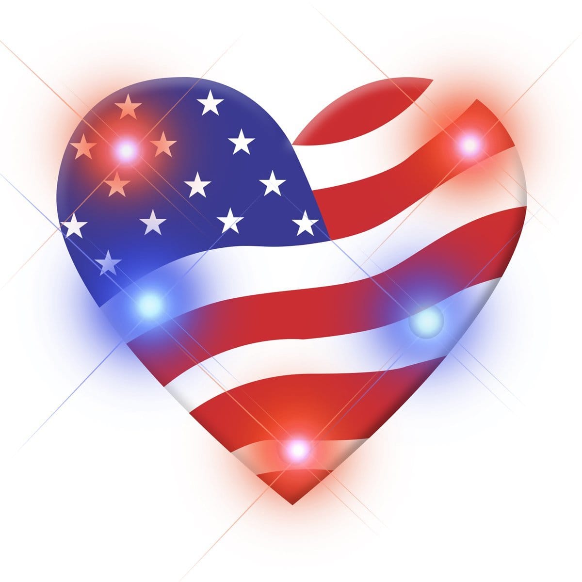 Assorted USA Flag Patriotic Body Light Lapel Pins Pack of 25 4th of July Assorted USA Flag Patriotic Body Light Lapel Pins Pack of 25 4th of July 9