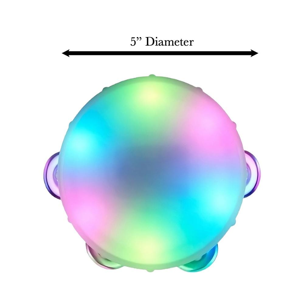 Light Up Mini Multicolored Round Tambourine All Products Light Up Mini Multicolored Round Tambourine All Products 3