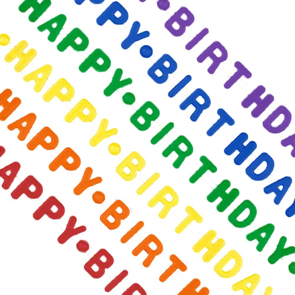 Opaque Happy Birthday Necklace Assorted Pack of 12 All Products Opaque Happy Birthday Necklace Assorted Pack of 12 All Products 2