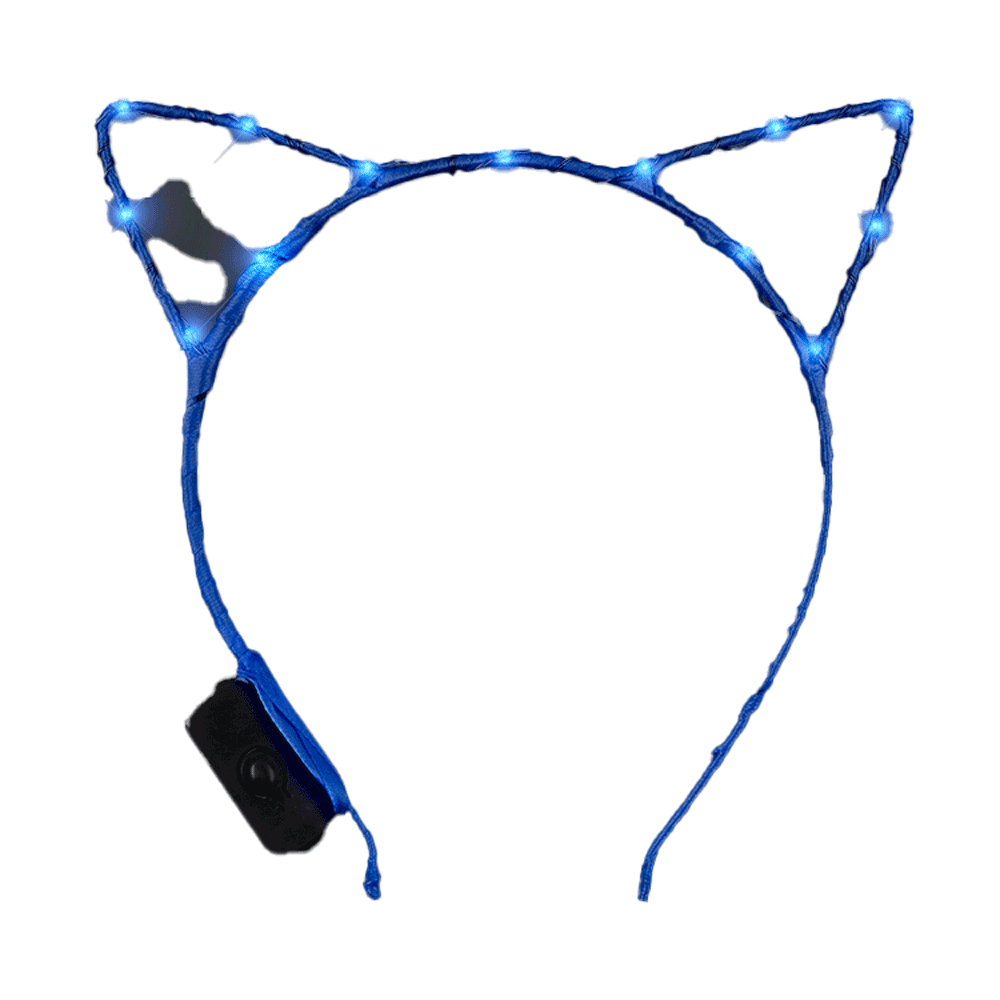 Blue LED Kitty Cat Ear Headband All Products Blue LED Kitty Cat Ear Headband All Products 2