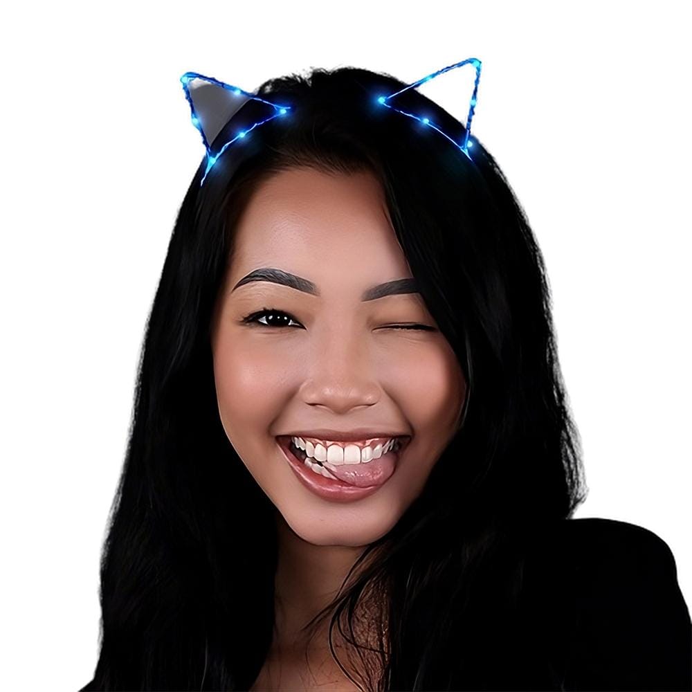 Blue LED Kitty Cat Ear Headband All Products Blue LED Kitty Cat Ear Headband All Products