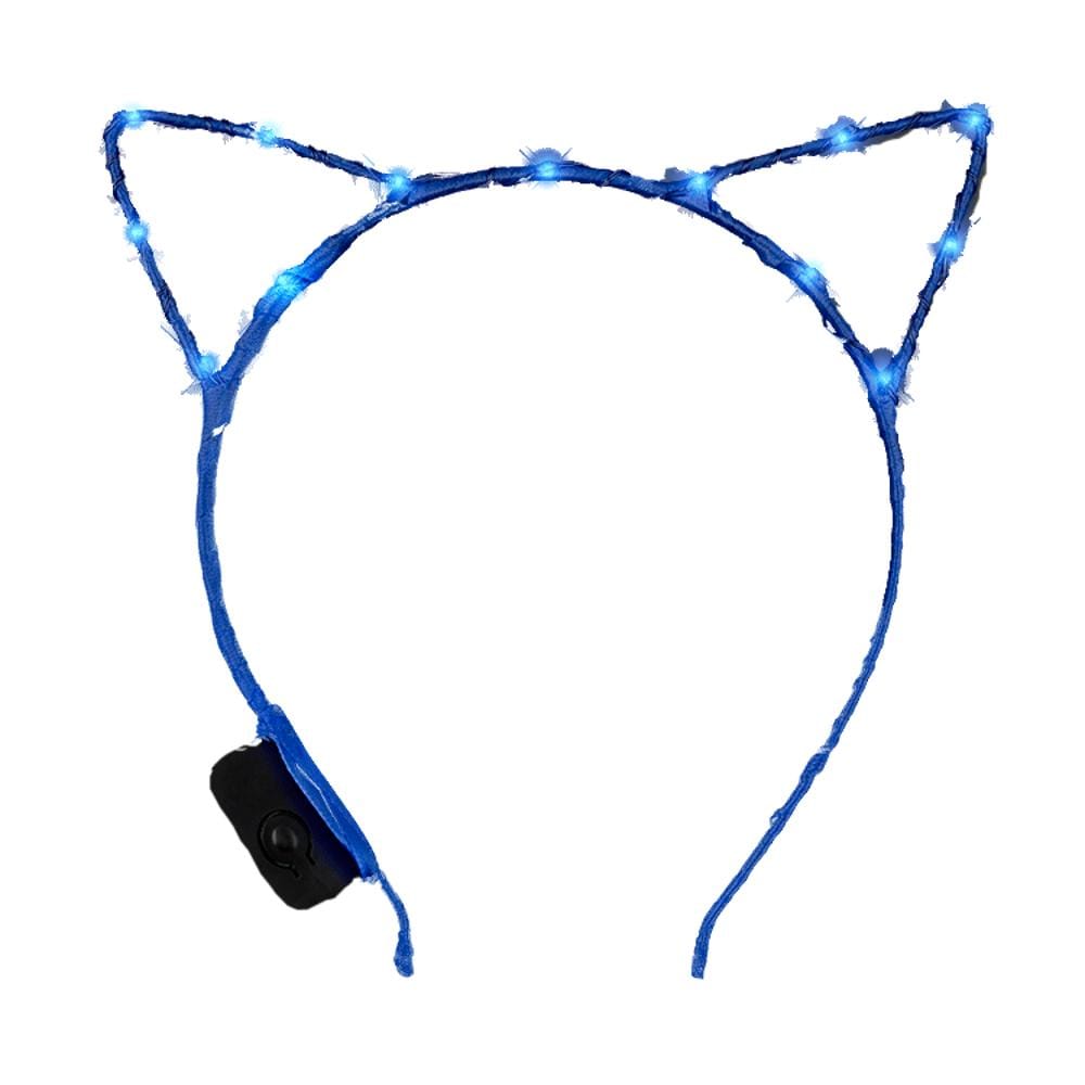 Blue LED Kitty Cat Ear Headband All Products Blue LED Kitty Cat Ear Headband All Products 3