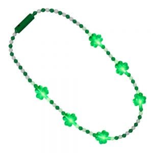 Light Up Shamrock Charms Opaque Bead Necklace for St Patricks Day Light Up Shamrock Charms Opaque Bead Necklace for St Patricks Day