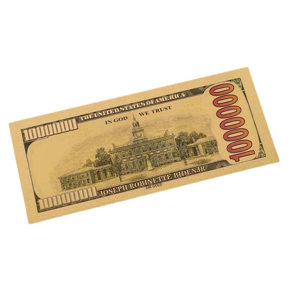 Joe Bidden Kamala Harris Tandem 24k Gold Plated Bill Collectible Banknotes for Decoration 24K Gold and Silver Plated Replica Bills Joe Bidden Kamala Harris Tandem 24k Gold Plated Bill Collectible Banknotes for Decoration 24K Gold and Silver Plated Replica Bills 2