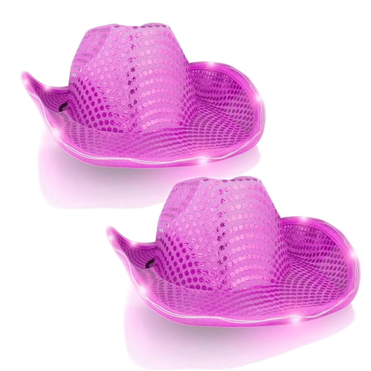 LED Flashing Cowboy Hat with Pink Sequins Pack of 2 All Products LED Flashing Cowboy Hat with Pink Sequins Pack of 2 All Products