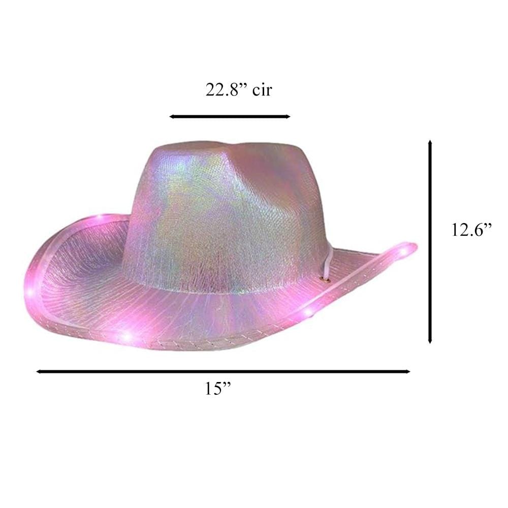 Light Up Glorious Luminous Sheen Metallic Cowboy Space Cowgirl Hat Pink LED All Products Light Up Glorious Luminous Sheen Metallic Cowboy Space Cowgirl Hat Pink LED All Products 3