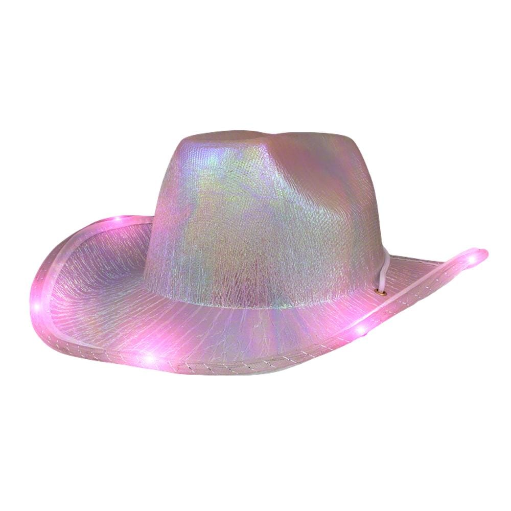 Light Up Glorious Luminous Sheen Metallic Cowboy Space Cowgirl Hat Pink LED All Products Light Up Glorious Luminous Sheen Metallic Cowboy Space Cowgirl Hat Pink LED All Products 4