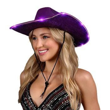 Light Up Shiny Satin Metallic Space Cowboy Hat Purple All Products Light Up Shiny Satin Metallic Space Cowboy Hat Purple All Products