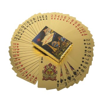 Welcome to Fabulous Las Vegas Nevada 24k Gold Foil Plated Waterproof Playing Cards 24K Gold and Silver Plated Replica Bills