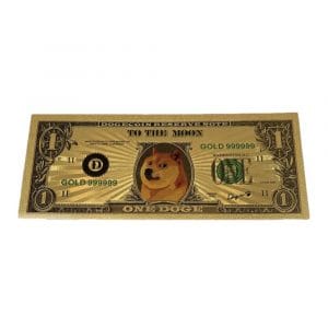 Dogecoin 24K Gold Plated Banknotes Collectors Bill Non-currency Replica Art Collection 24K Gold and Silver Plated Replica Bills Dogecoin 24K Gold Plated Banknotes Collectors Bill Non-currency Replica Art Collection 24K Gold and Silver Plated Replica Bills