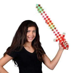 LED Pixelated Christmas Warrior Sword