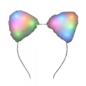 Multicolor LED Soft Cat Ears Headband Multicolor LED Soft Cat Ears Headband