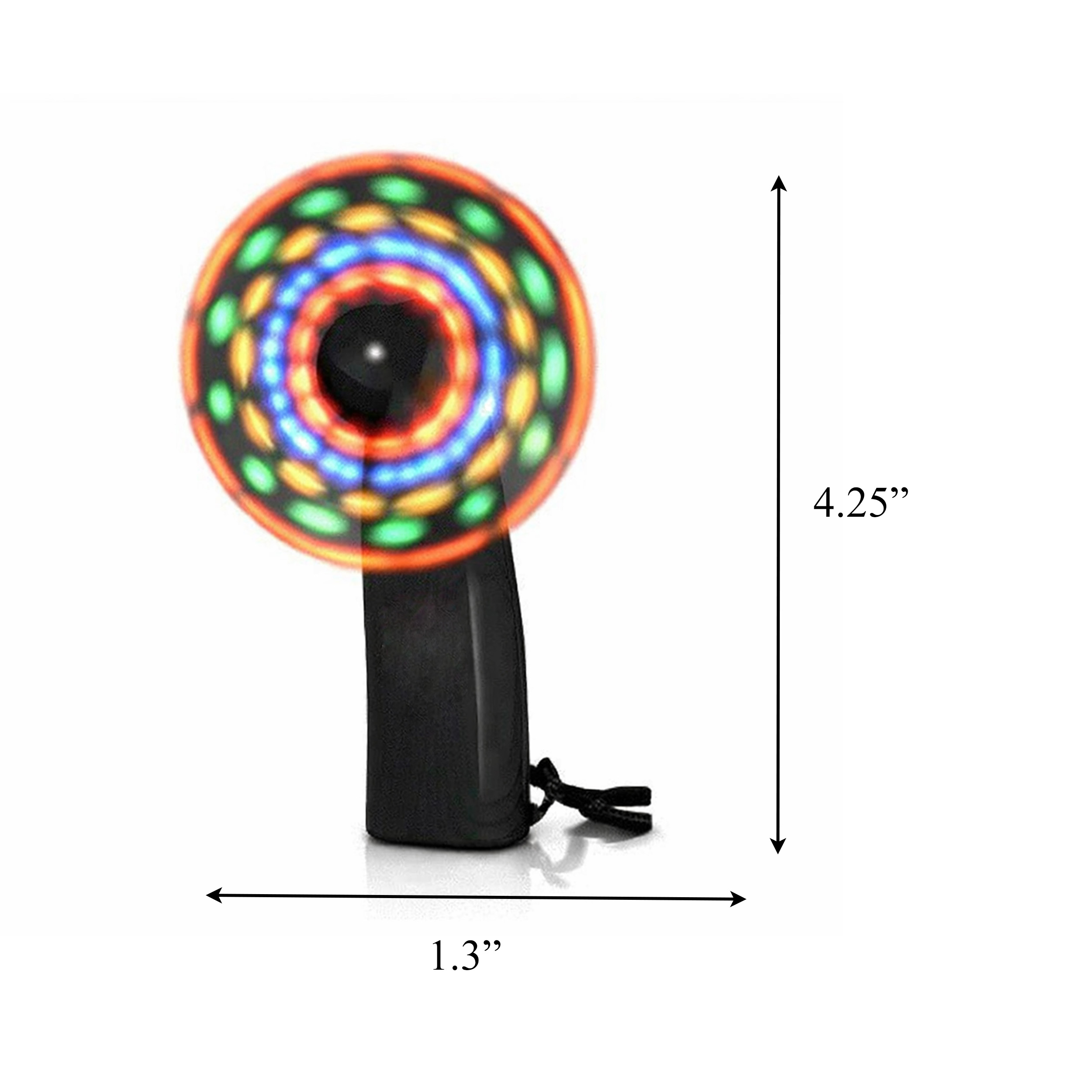 Portable Light Up Mini Cooling Fan with Black Handle All Products Portable Light Up Mini Cooling Fan with Black Handle All Products 2